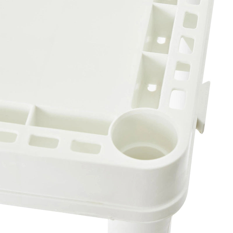 Scaffale portaoggetti in plastica a 4 ripiani, bianco - Confezione da 1