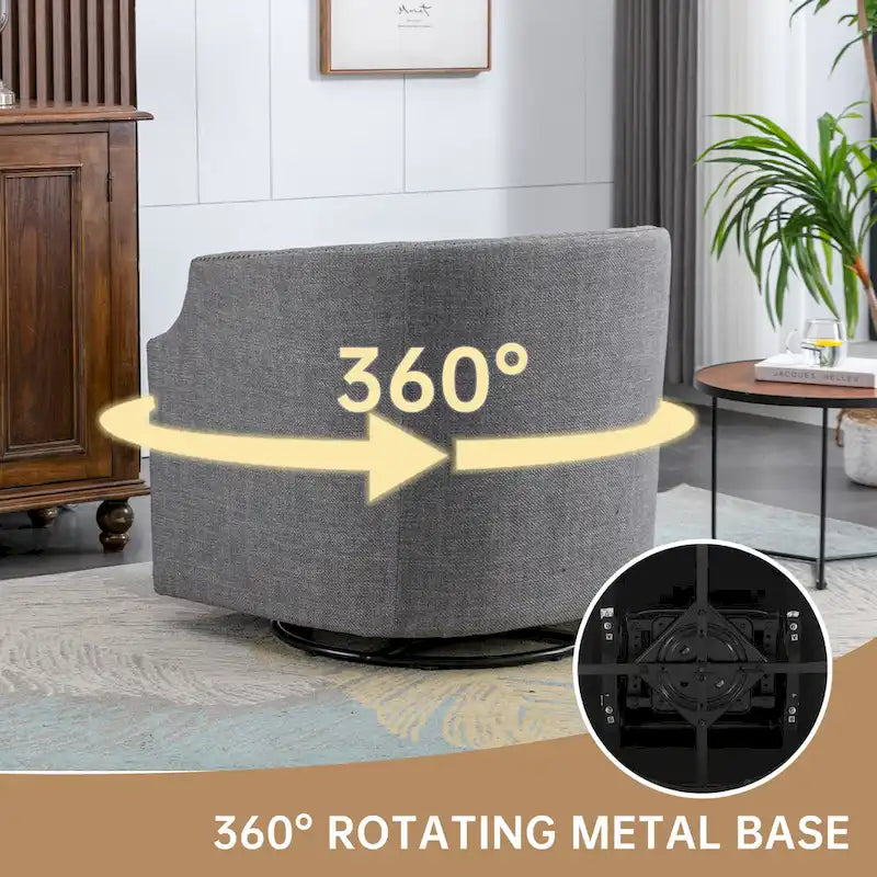 Poltrona girevole a 360 gradi con rivestimento in pelle PU