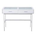 Consolle con ripiano in vetro e 2 cassetti