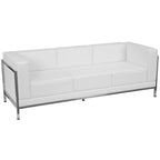 LeatherSoft Modular Sofa with Quilted Tufted Seat and Encasing Frame - 79W x 28.75D x 27.25H