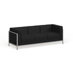 Divano modulare con seduta trapuntata e telaio in acciaio inossidabile - 79W x 28.75D x 27.25H