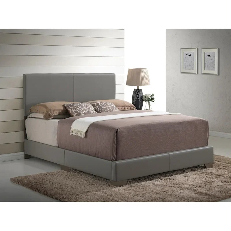 Struttura Letto Matrimoniale Queen Size con Testiera Imbottita