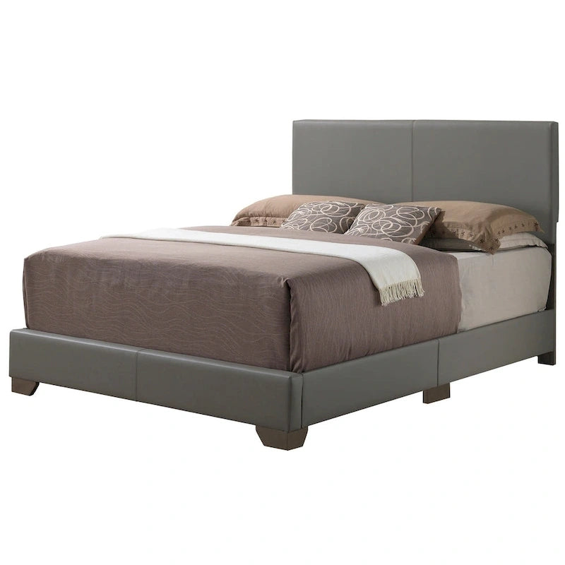 Struttura Letto Matrimoniale Queen Size con Testiera Imbottita