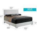 Struttura Letto Matrimoniale Queen Size con Testiera Imbottita