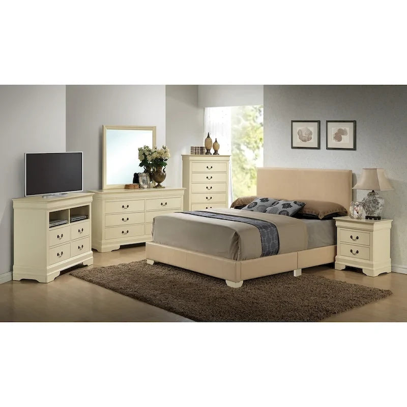 Struttura Letto Matrimoniale Queen Size con Testiera Imbottita