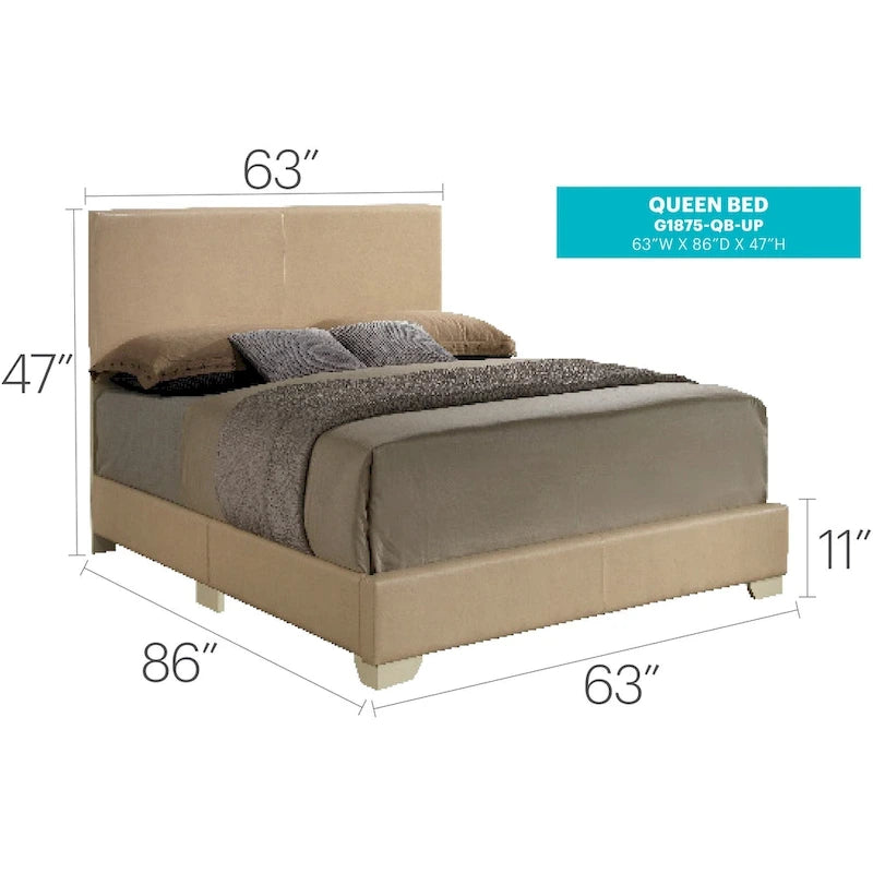 Struttura Letto Matrimoniale Queen Size con Testiera Imbottita