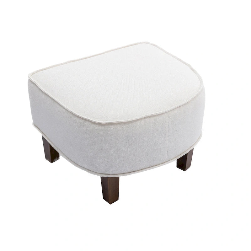 Poltrona a botte imbottita con pouf