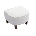 Poltrona a botte imbottita con pouf
