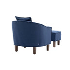 Poltrona a botte imbottita con pouf