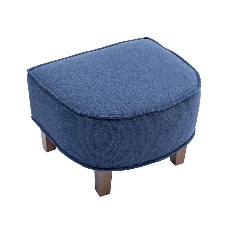 Poltrona a botte imbottita con pouf