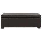 Panca contenitore con rivestimento in pelle bicast - 119 cm L x 46 cm P x 43 cm H