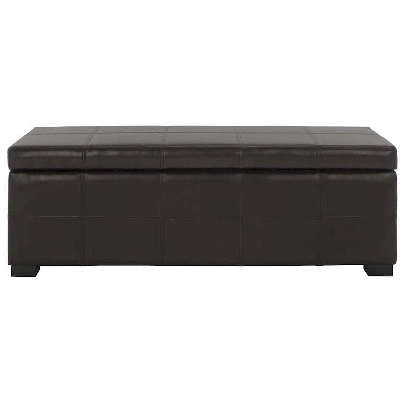 Panca contenitore con rivestimento in pelle bicast - 119 cm L x 46 cm P x 43 cm H
