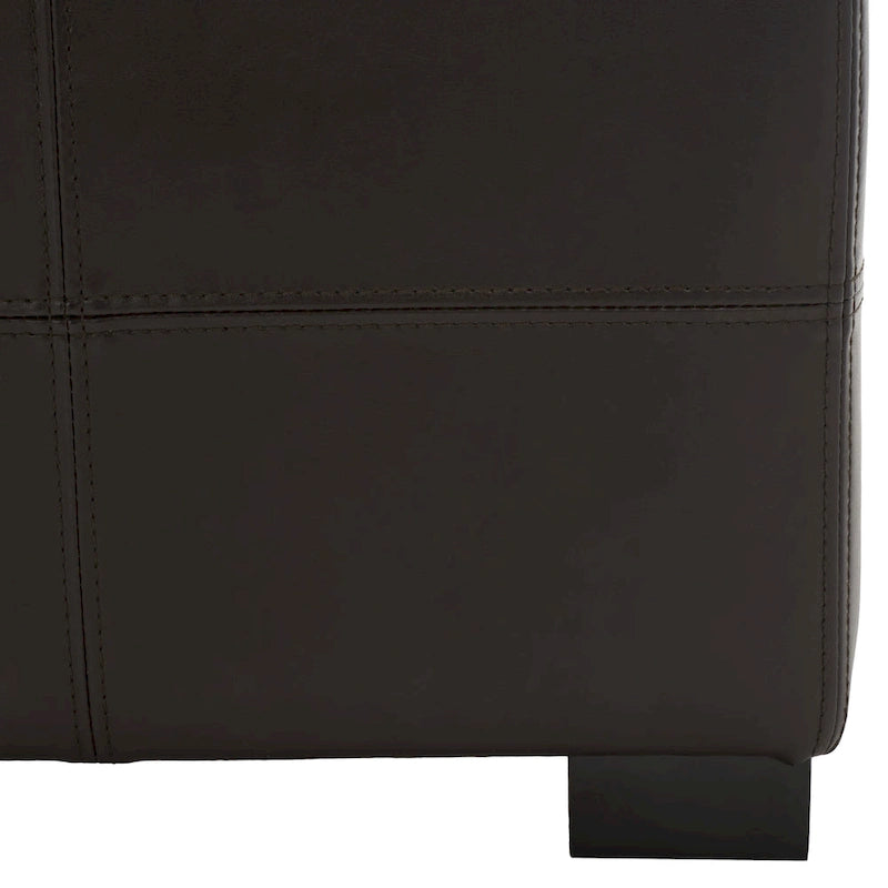 Panca contenitore con rivestimento in pelle bicast - 119 cm L x 46 cm P x 43 cm H