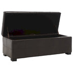 Panca contenitore con rivestimento in pelle bicast - 119 cm L x 46 cm P x 43 cm H