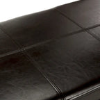 Panca contenitore con rivestimento in pelle bicast - 119 cm L x 46 cm P x 43 cm H