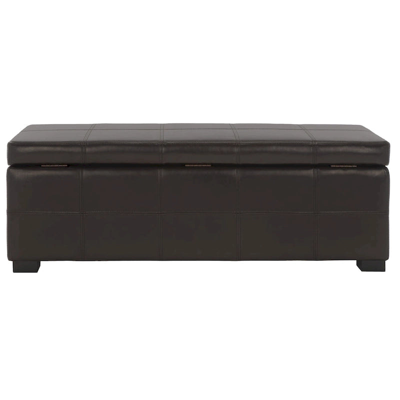 Panca contenitore con rivestimento in pelle bicast - 119 cm L x 46 cm P x 43 cm H