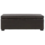 Panca contenitore con rivestimento in pelle bicast - 119 cm L x 46 cm P x 43 cm H