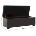 Panca contenitore con rivestimento in pelle bicast - 119 cm L x 46 cm P x 43 cm H