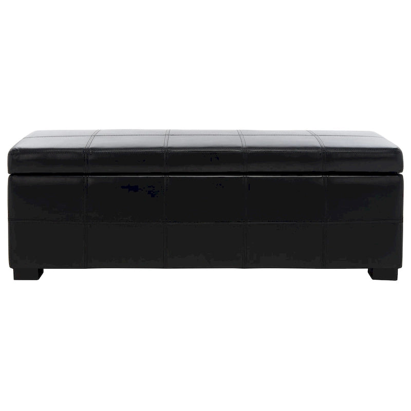 Panca contenitore con rivestimento in pelle bicast - 119 cm L x 46 cm P x 43 cm H