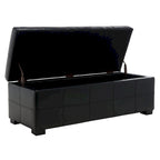 Panca contenitore con rivestimento in pelle bicast - 119 cm L x 46 cm P x 43 cm H
