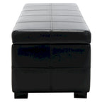 Panca contenitore con rivestimento in pelle bicast - 119 cm L x 46 cm P x 43 cm H