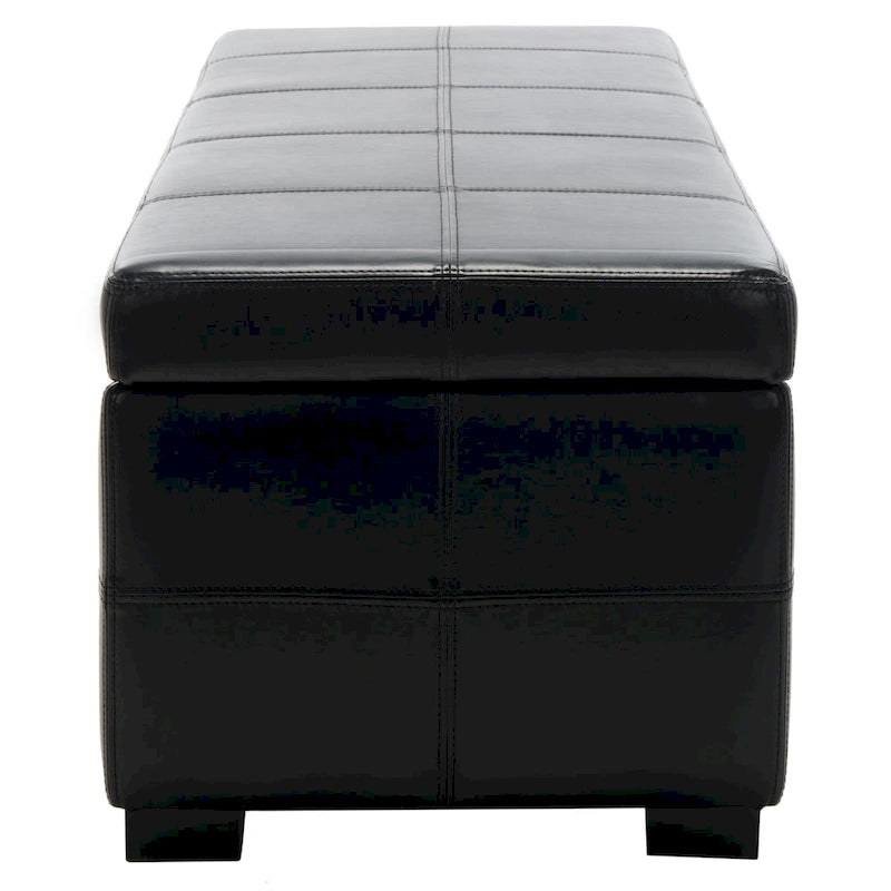 Panca contenitore con rivestimento in pelle bicast - 119 cm L x 46 cm P x 43 cm H
