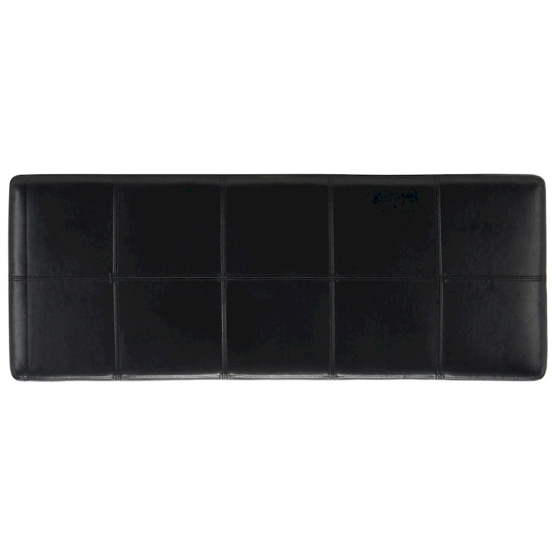 Panca contenitore con rivestimento in pelle bicast - 119 cm L x 46 cm P x 43 cm H