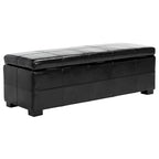 Panca contenitore con rivestimento in pelle bicast - 119 cm L x 46 cm P x 43 cm H