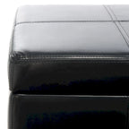 Panca contenitore con rivestimento in pelle bicast - 119 cm L x 46 cm P x 43 cm H
