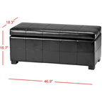 Panca contenitore con rivestimento in pelle bicast - 119 cm L x 46 cm P x 43 cm H
