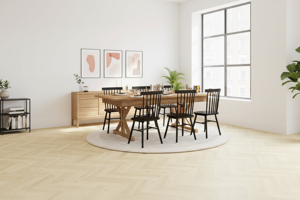Tavolo da pranzo pieghevole rettangolare in pino massello 213 cm x 102 cm