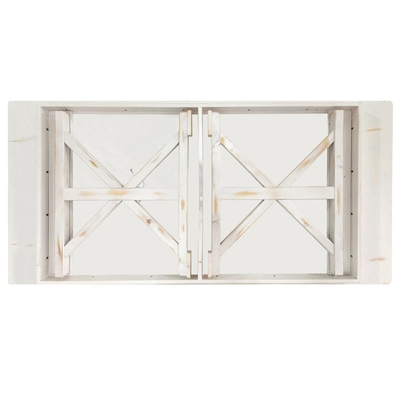 Tavolo da pranzo pieghevole rettangolare in pino massello 213 cm x 102 cm