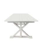 Tavolo da pranzo pieghevole rettangolare in pino massello 213 cm x 102 cm