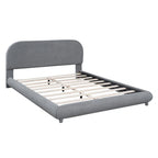 Letto imbottito a piattaforma Queen Size – Tessuto in pile
