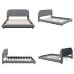 Letto imbottito a piattaforma Queen Size – Tessuto in pile