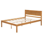 Struttura letto a piattaforma in legno con testiera