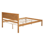 Struttura letto a piattaforma in legno con testiera