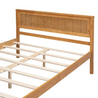 Struttura letto a piattaforma in legno con testiera