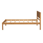 Struttura letto a piattaforma in legno con testiera