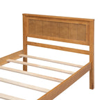 Struttura letto a piattaforma in legno con testiera