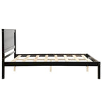 Struttura letto a piattaforma in legno con testiera