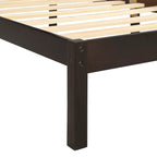 Struttura letto a piattaforma in legno con testiera