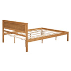 Struttura letto a piattaforma in legno con testiera
