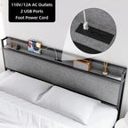 Struttura letto imbottita con cassetti contenitore