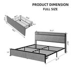 Struttura letto imbottita con cassetti contenitore