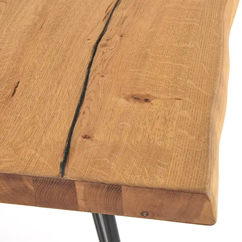 Tavolo da pranzo in legno massello con gambe a forcina